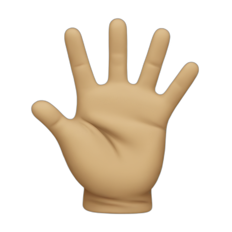 beige peace hand emoji