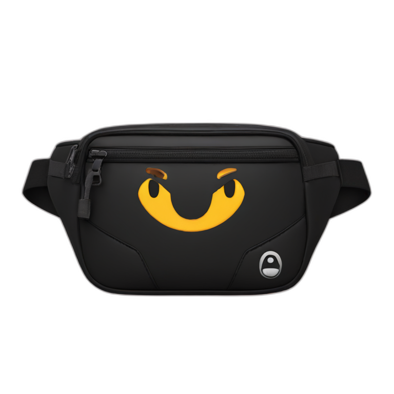 waist bag black emoji