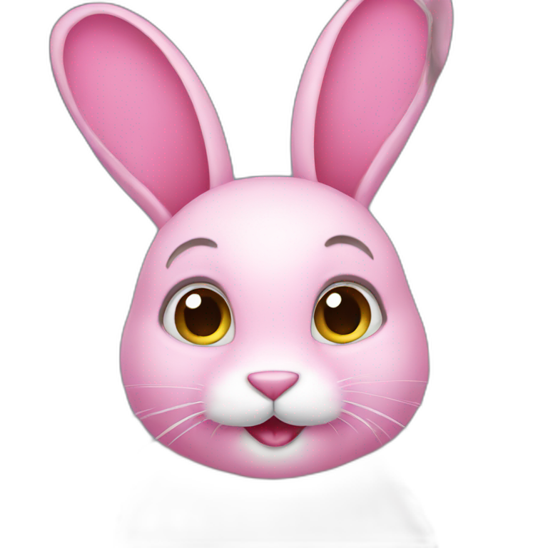 Pink rabbit  emoji