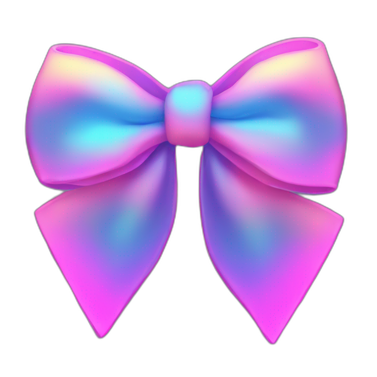 Neon light bow emoji
