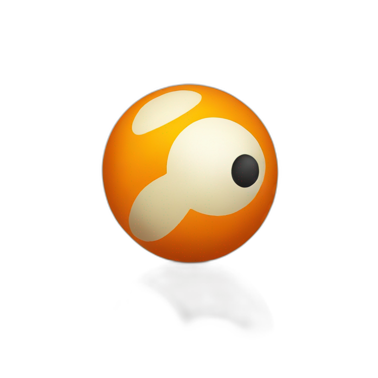 orange billiard ball emoji