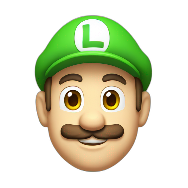 Luigi on Mario emoji