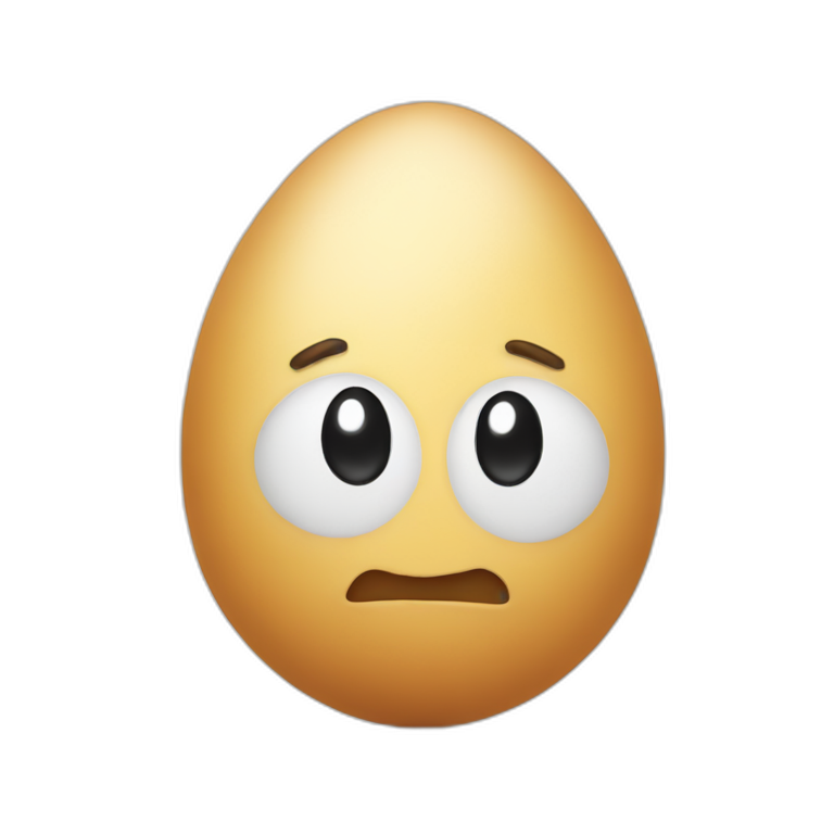 Egg with face emoji