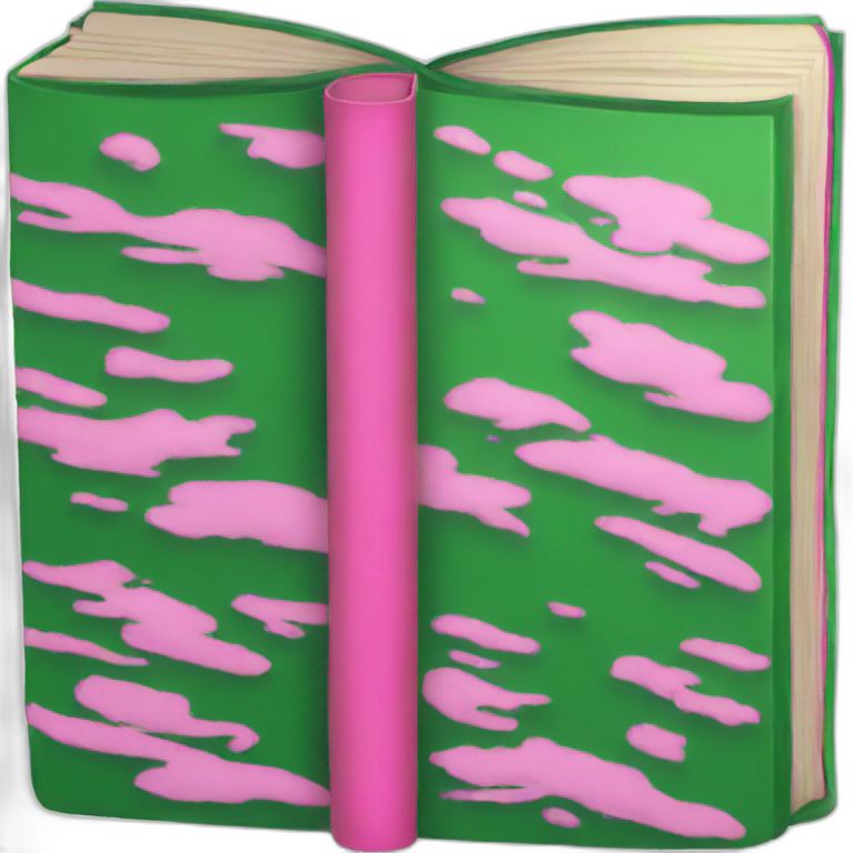 book green pink emoji