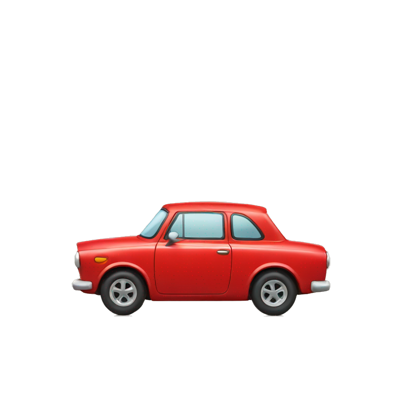 Happy little red car emoji