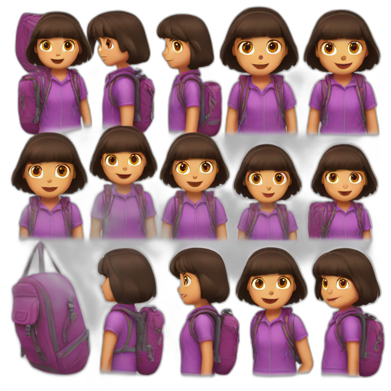 Dora´s backpack’s face emoji