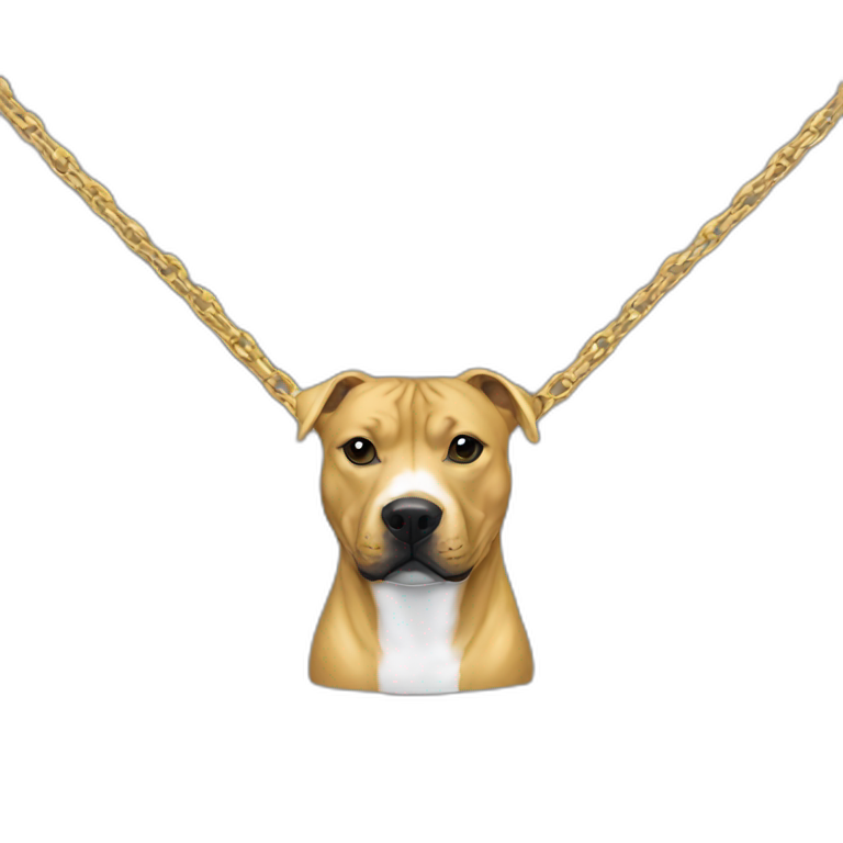 Staffy gold chains emoji AI Emoji Generator