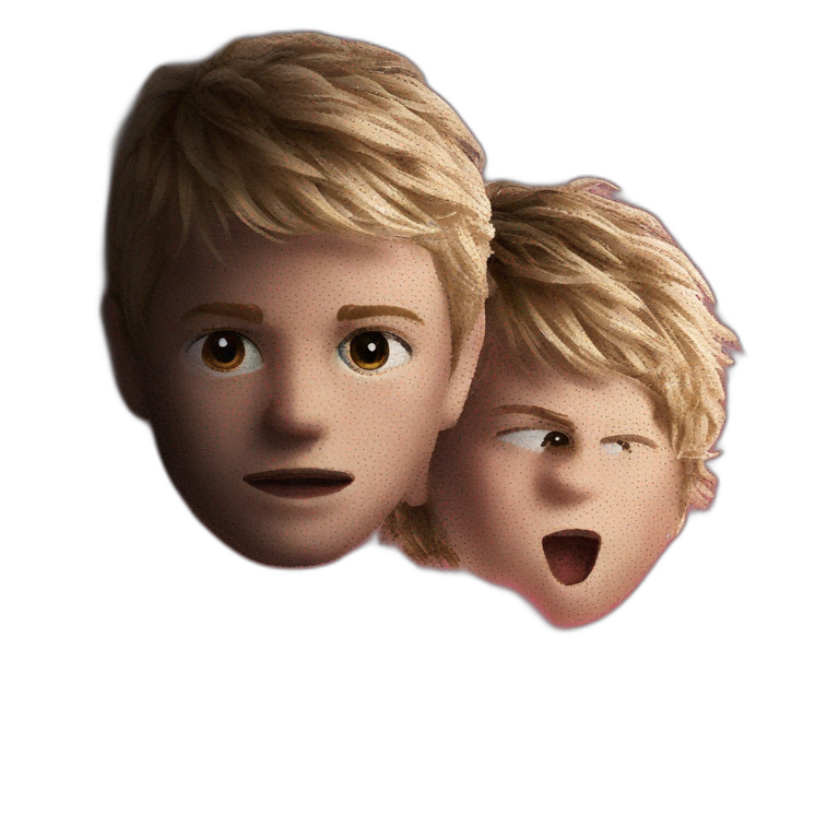 two blonde boys together emoji