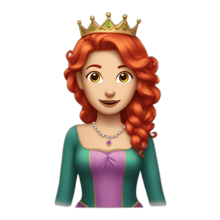 red hair princess emoji