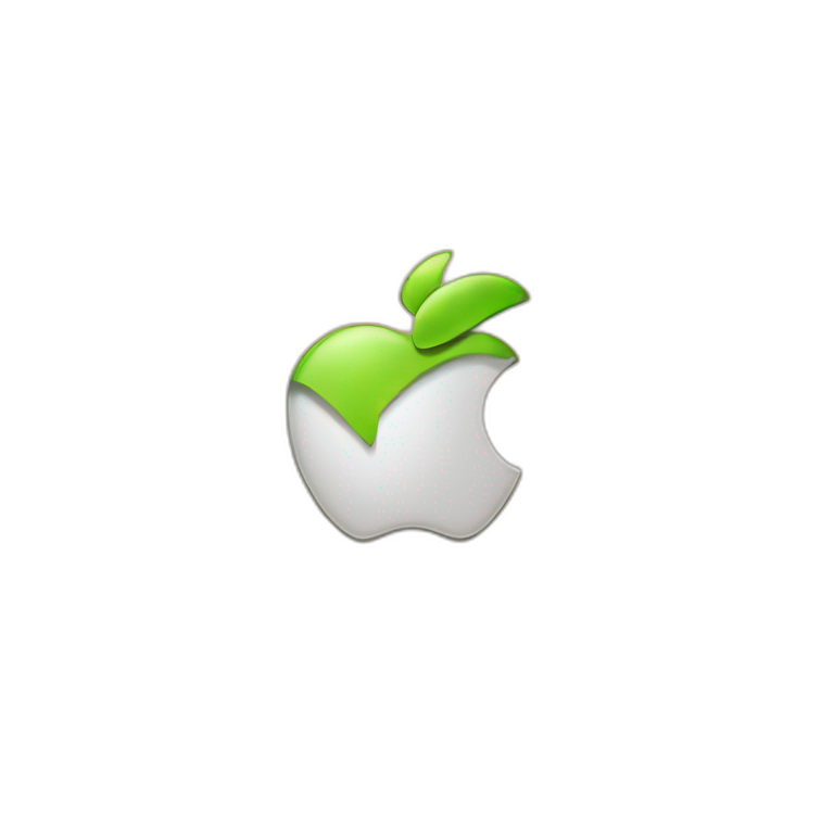 Logo Android qui combat logo apple emoji