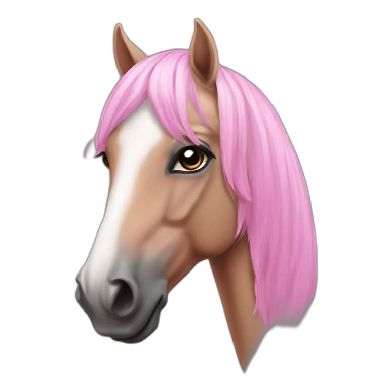 fleabitten arabian horse nose is pink emoji