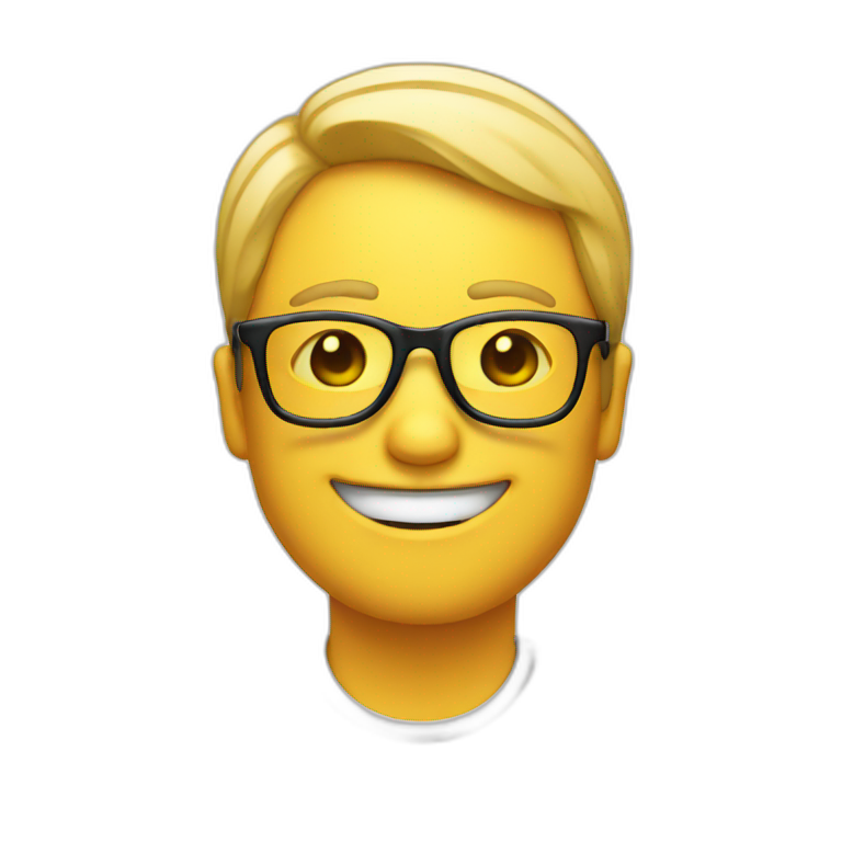 Emoji smile with glasses  emoji
