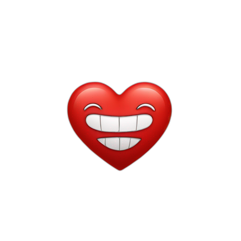 red heart with face emoji