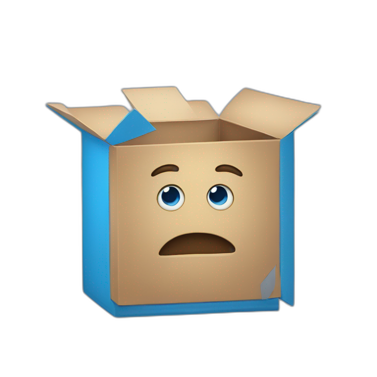 blue box cartoon emoji