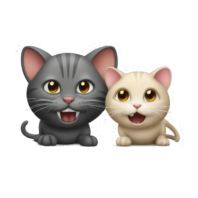 Cat vs mouse emoji