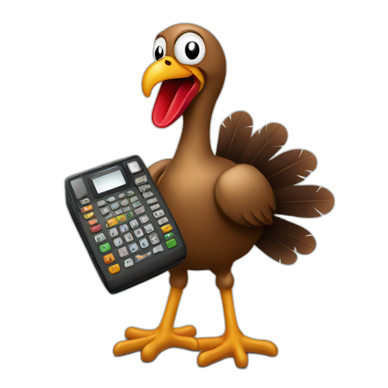 Imagine a turkey having a conversation with a vintage Avaya phone—infuse creativity into this unexpected encounter! emoji