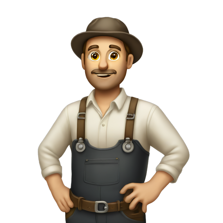 Victorian era worker mechanic man emoji