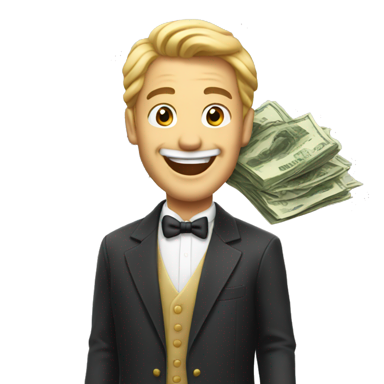 excited rich man emoji