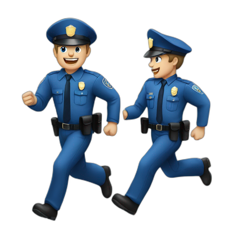 Blue Police run emoji