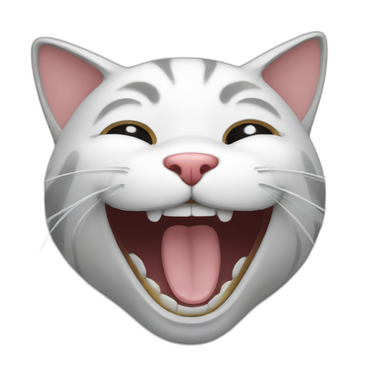 a laughing cat emoji