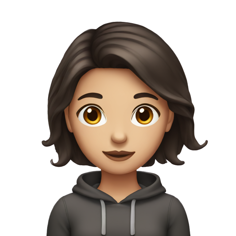 girl with dark brown hair emoji