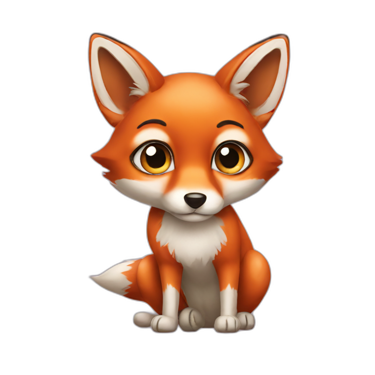 fox big eyes emoji