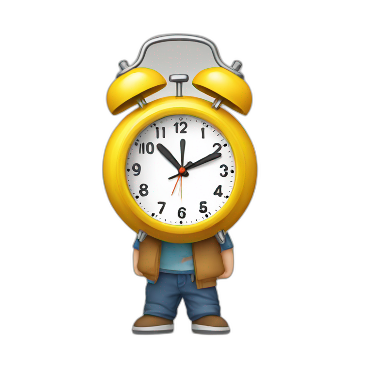 Kid alarm clock emoji