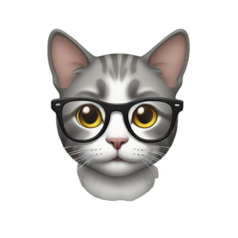cat in glasses emoji