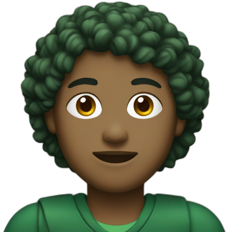 A rookie with forest-green clothes emoji