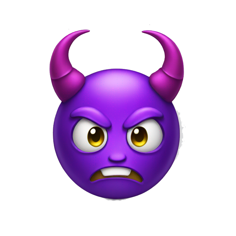 iphone sad purple devil emoji