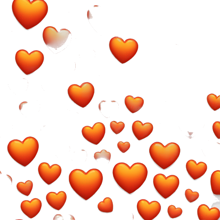 red heart shape glowing red-orange with bleeding slash emoji