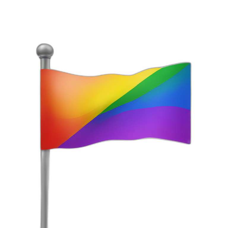 lgbt flag with no entry sign emoji