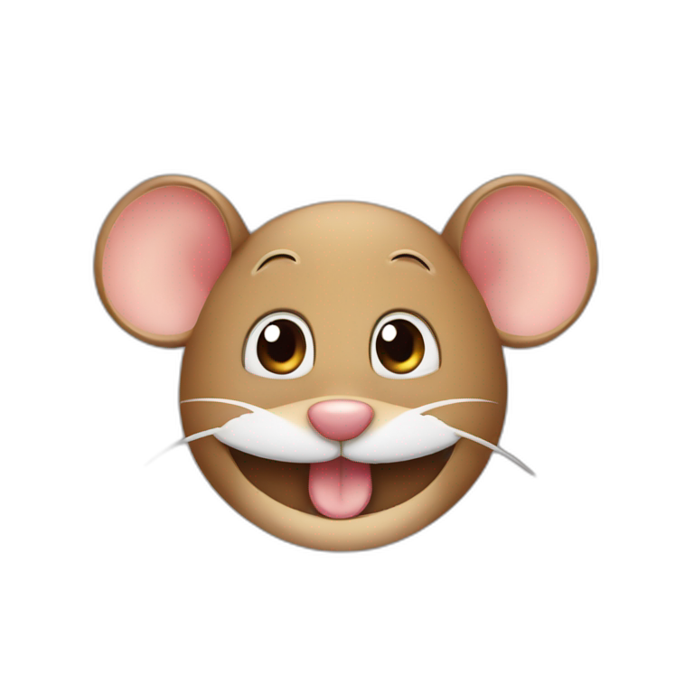 jerry mouse cartoon with human moustache emoji