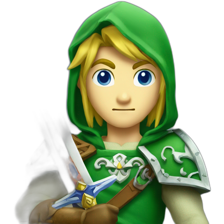 Link from Legend of Zelda with Master Sword emoji