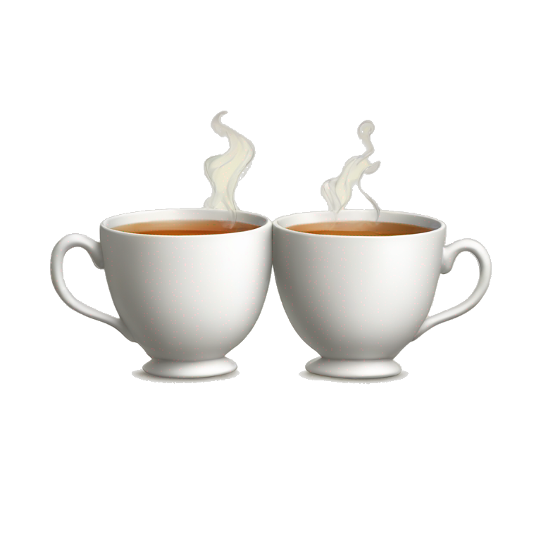 two tea cups clinking emoji