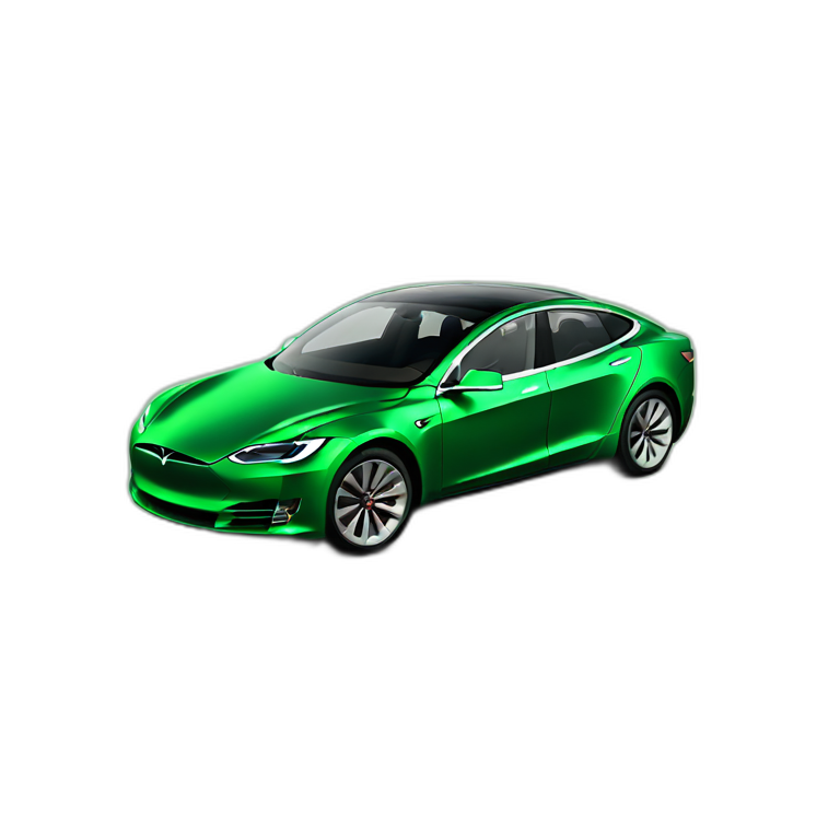 tesla car green emoji