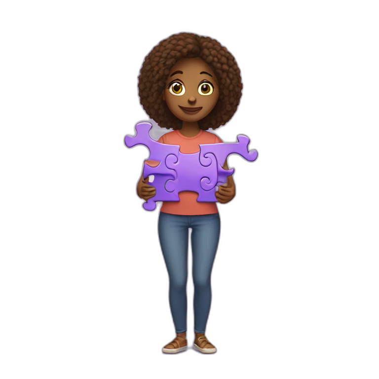 puzzle in her hands emoji