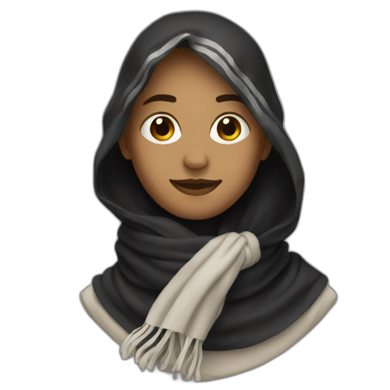 black scarf emoji