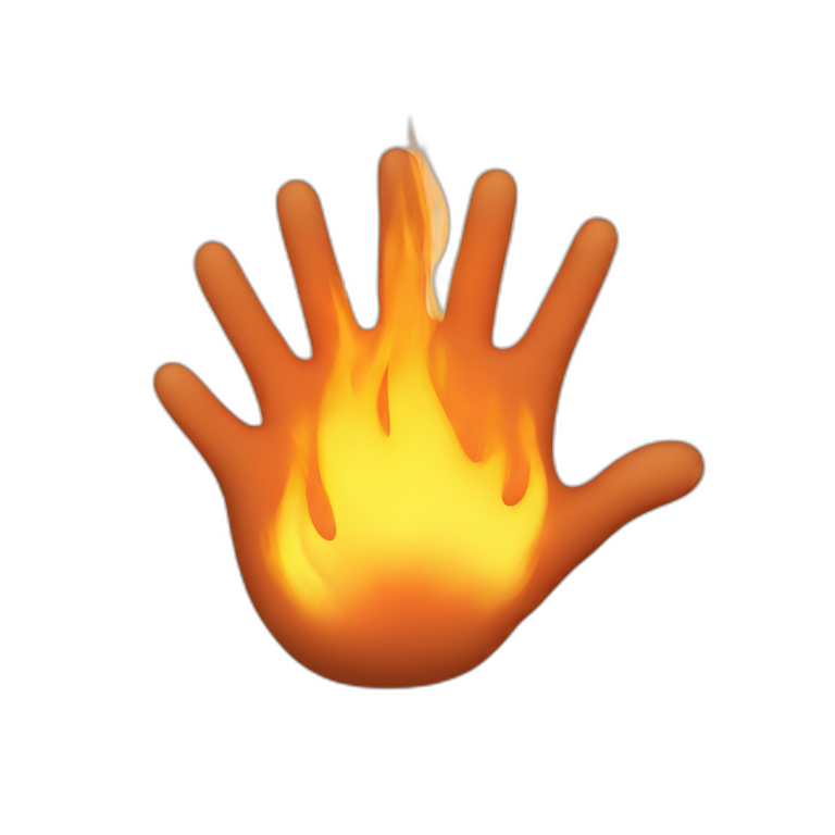 Two Hands on fire emoji