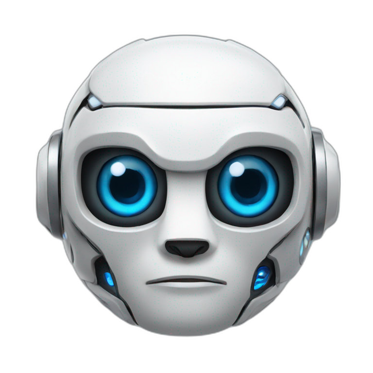 robot with alions eyes emoji