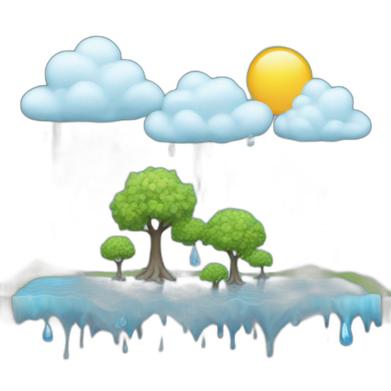 Water cycle emoji