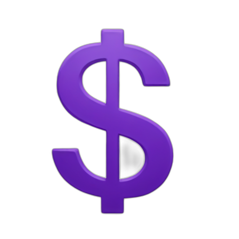 purple dollar sign emoji