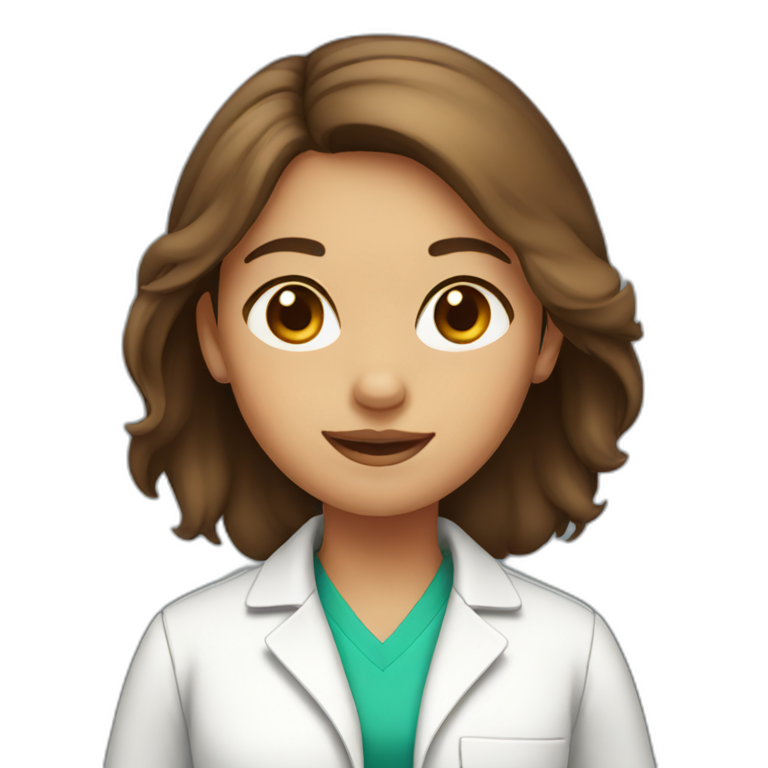 Lab girl brown hair emoji