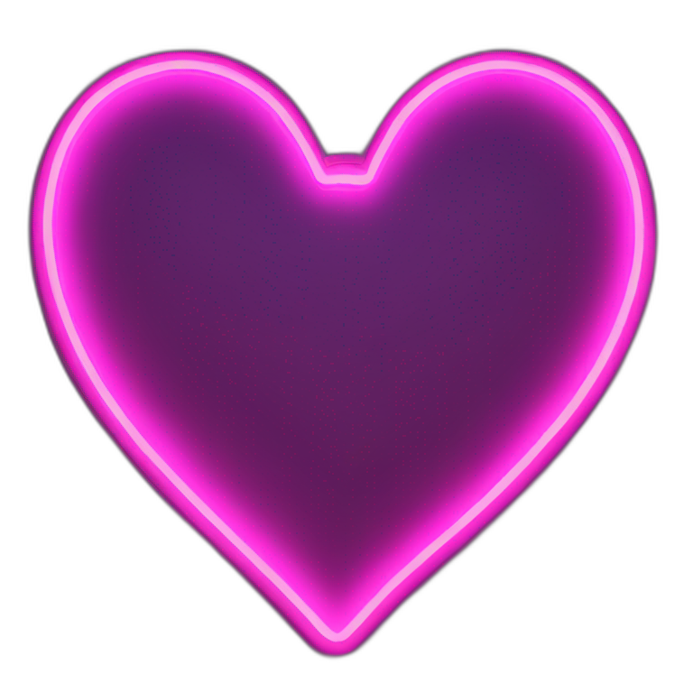 neon sign heart outline emoji