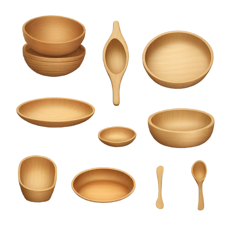 Wooden dishes emoji