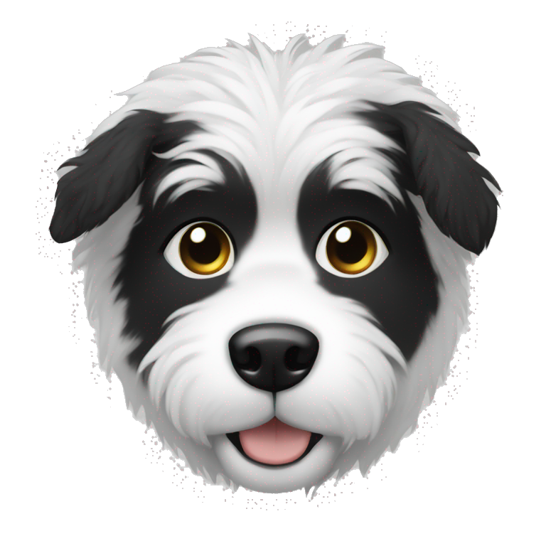 Black-and-white-dog-fluffy-black eye spot emoji