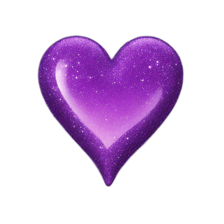Purple glitter heart emoji