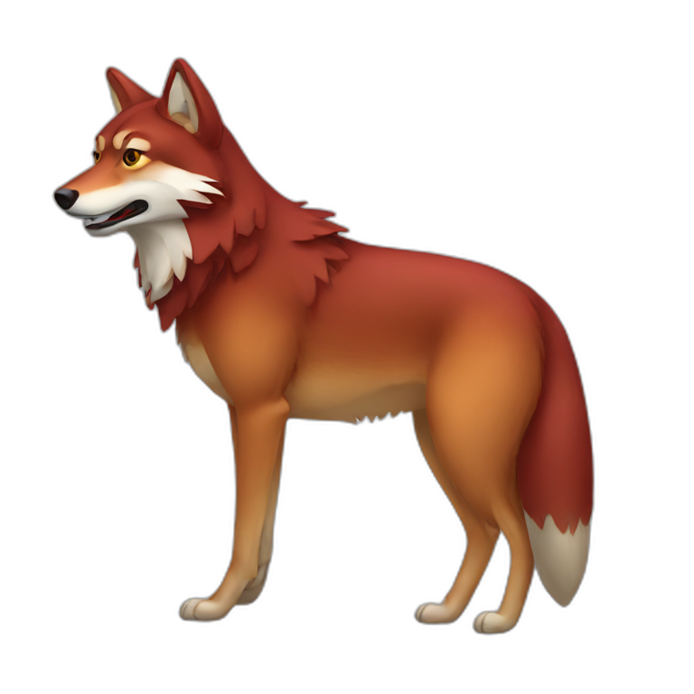 The red wolf emoji