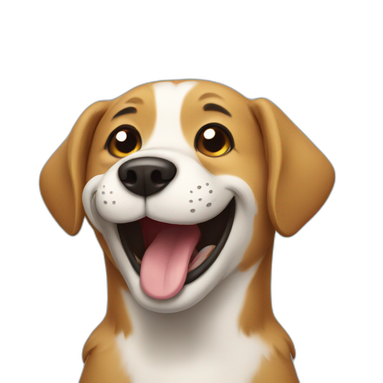 Dog laughing  emoji
