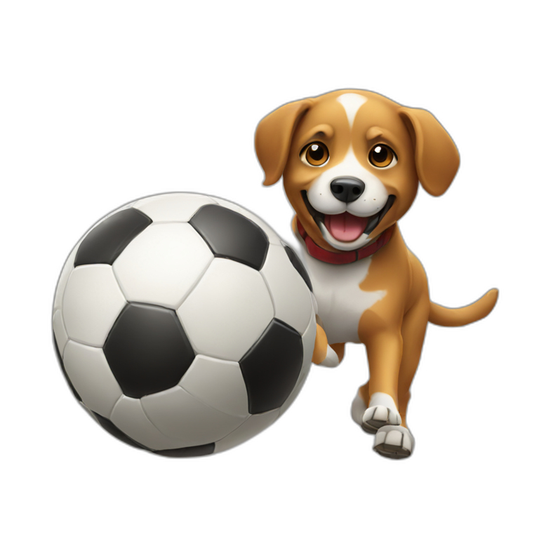 dog playing football emoji